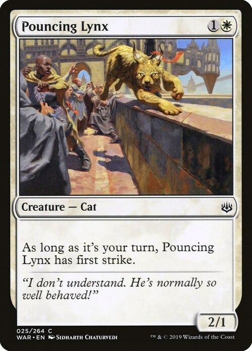 Pouncing Lynx Card Front