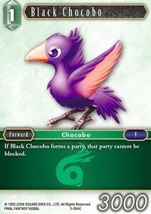 Black Chocobo (3-054) Card Front