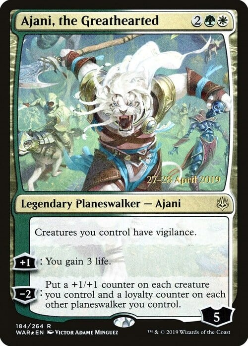 Ajani, the Greathearted Card Front
