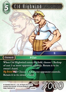 Cid Highwind (8-054) Card Front
