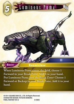 Luminous Puma (8-080) Card Front