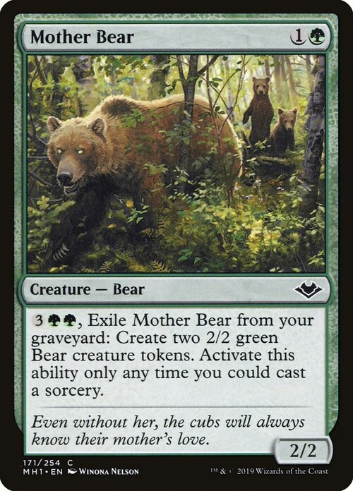 Mother Bear Card Front