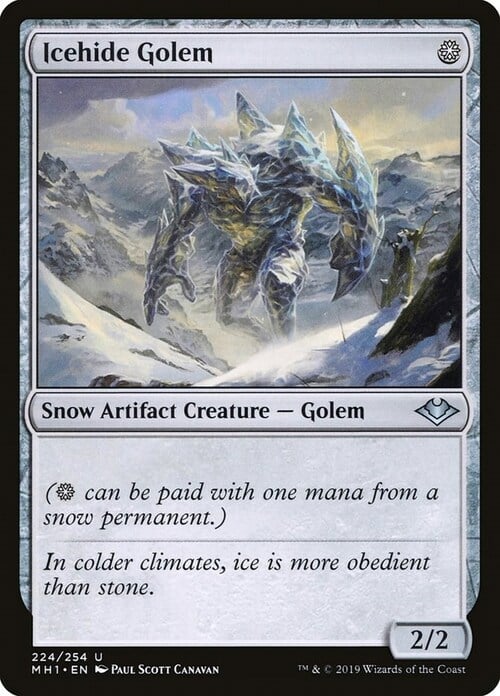 Icehide Golem Card Front