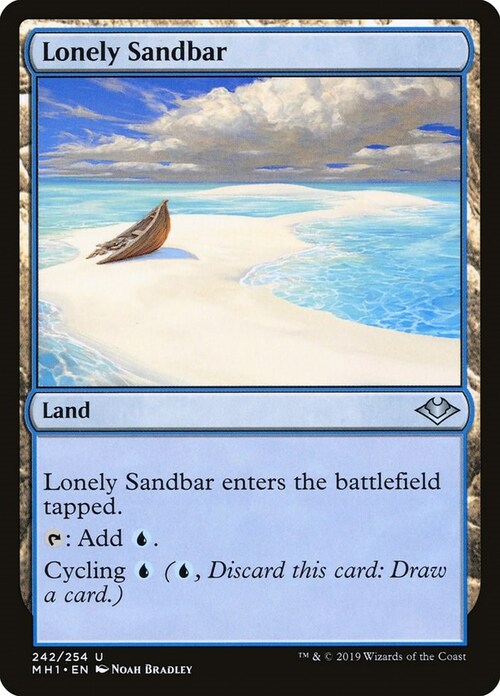Lonely Sandbar Card Front