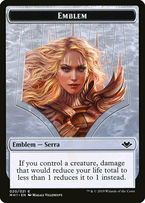 Serra the Benevolent Emblem Card Front