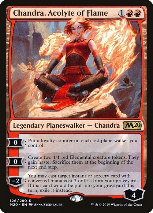 Chandra, Accolita delle Fiamme Card Front
