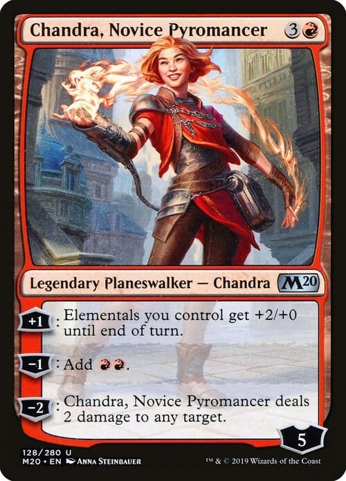 Chandra, Piromante Novizia Card Front