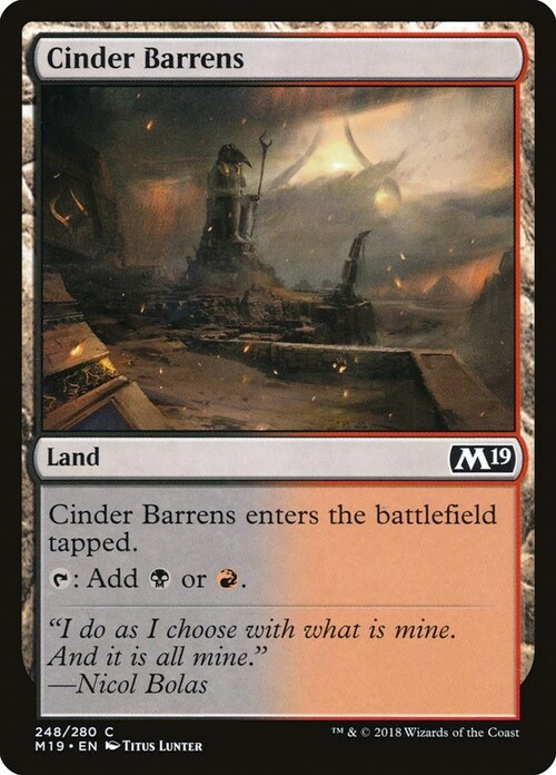 Cinder Barrens Card Front