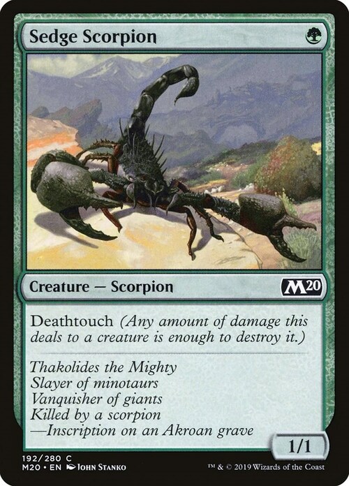 Sedge Scorpion Card Front
