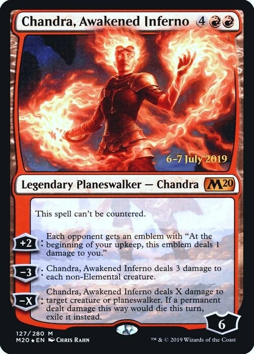 Chandra, Inferno Risvegliato Card Front