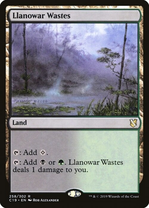Llanowar Wastes Card Front