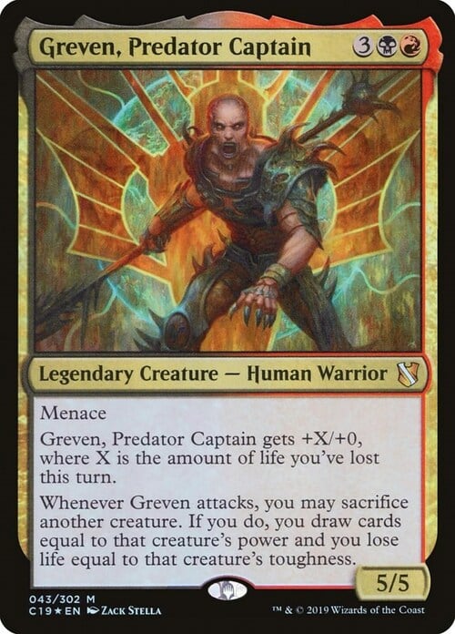 Greven, Predator Captain Card Front
