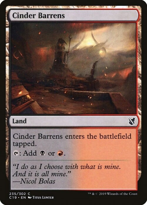Cinder Barrens Card Front