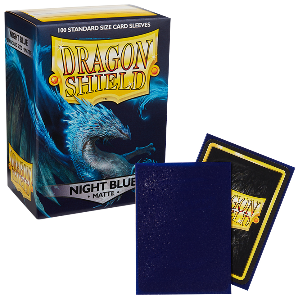 100 Dragon Shield Sleeves - Matte Night Blue