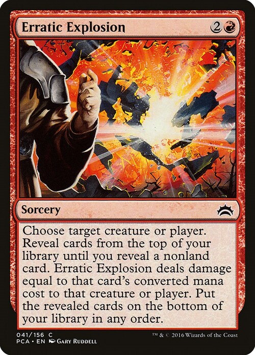 Erratic Explosion Card Front