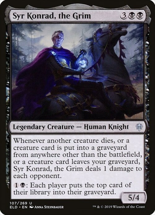 Syr Konrad, the Grim Card Front