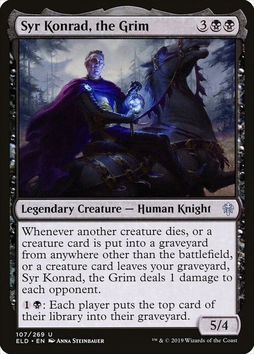 Syr Konrad, the Grim Card Front