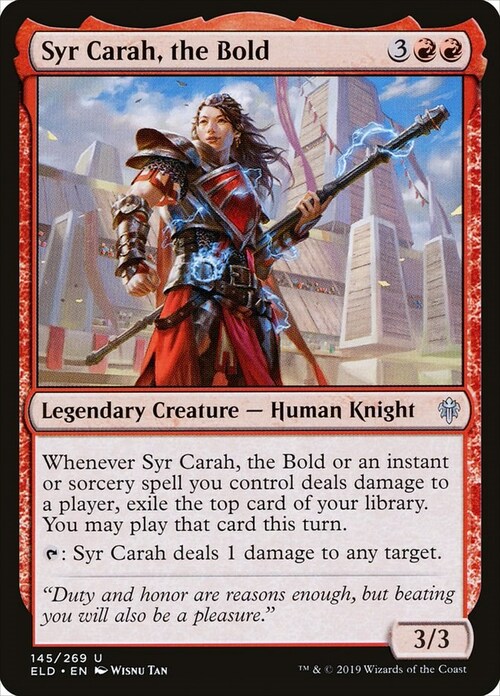 Syr Carah, the Bold Card Front