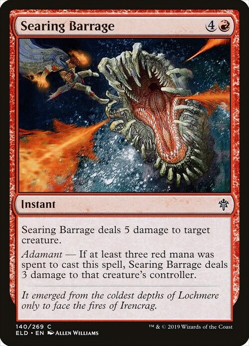 Searing Barrage Card Front