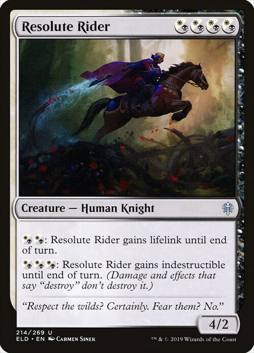Resolute Rider Card Front