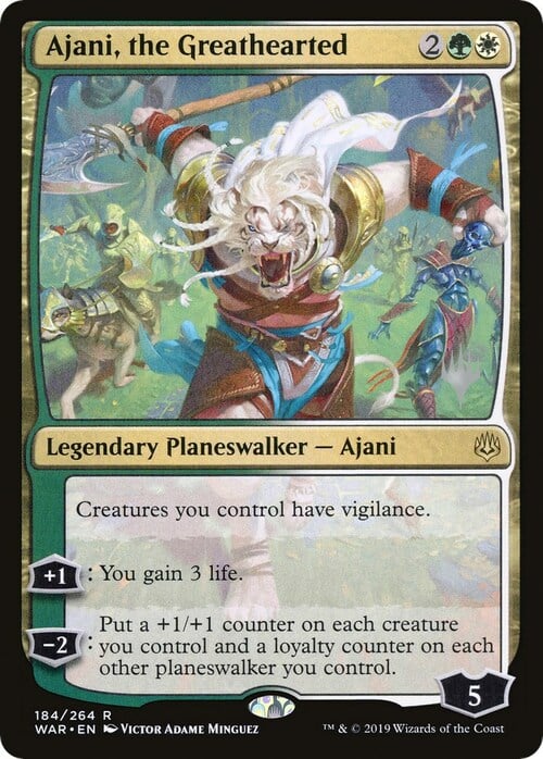 Ajani, the Greathearted Card Front