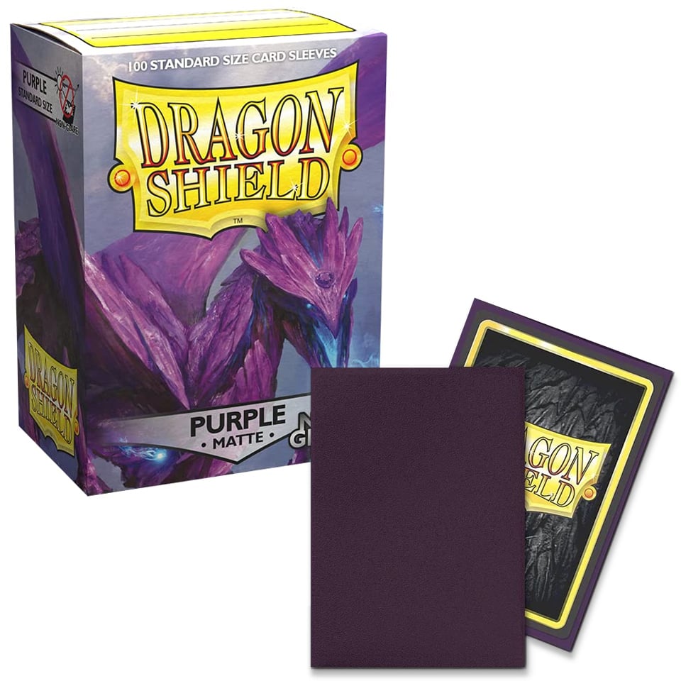 100 Dragon Shield Sleeves - Matte Purple | Non-Glare