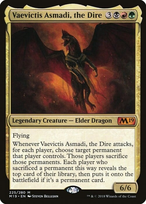 Vaevictis Asmadi, the Dire Card Front