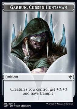 Garruk, Cursed Huntsman Emblem Card Front