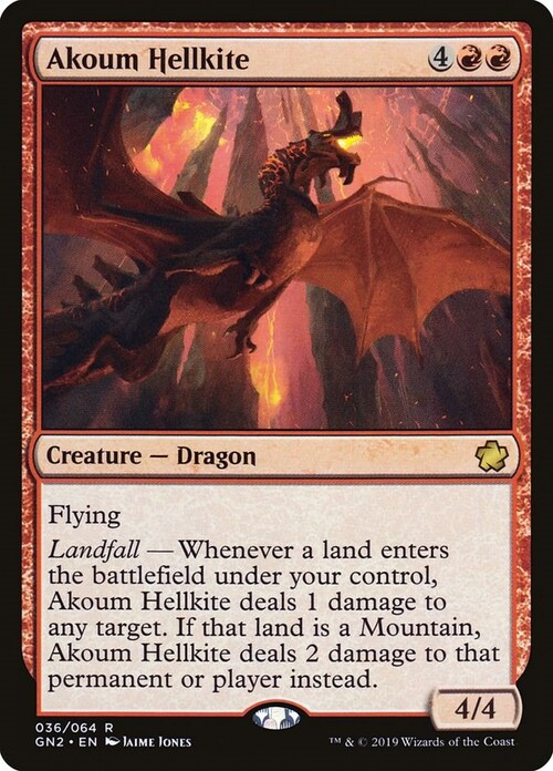 Akoum Hellkite Card Front