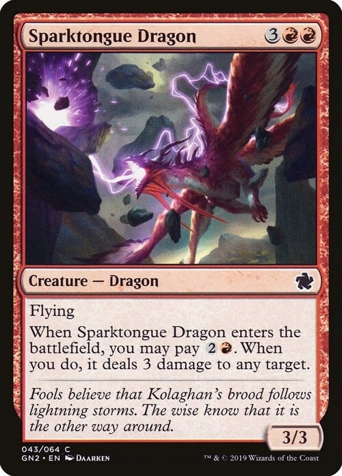Sparktongue Dragon Card Front