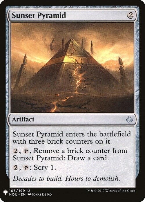 Sunset Pyramid Card Front