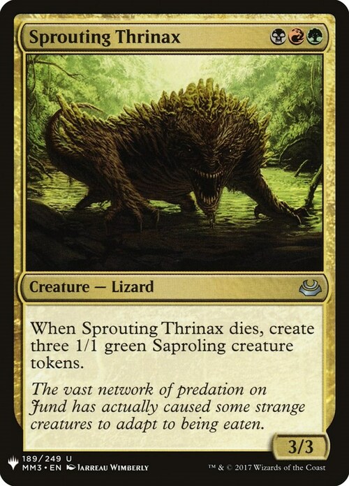 Sprouting Thrinax Card Front