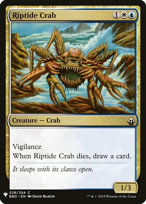 Riptide Crab Card Front