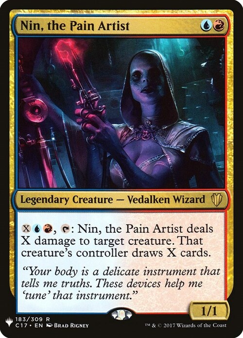 Nin, l'Artista del Dolore Card Front