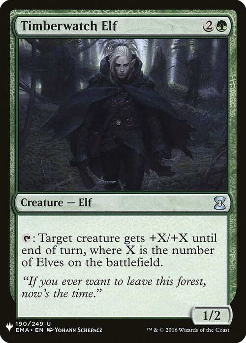 Timberwatch Elf Card Front