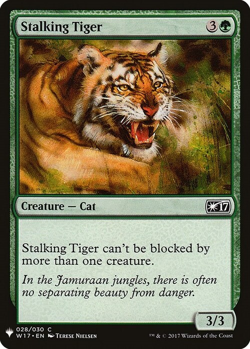 Stalking Tiger Card Front