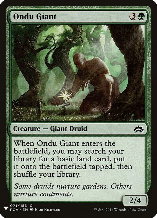 Ondu Giant Card Front