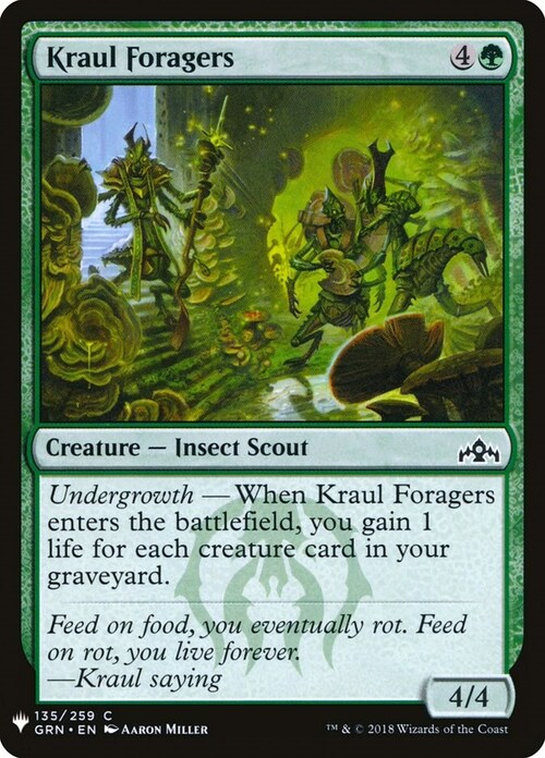 Kraul Foragers Card Front