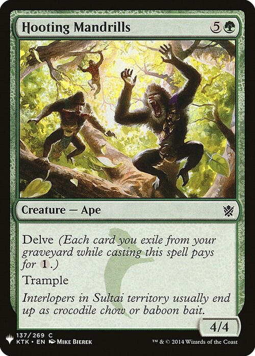 Hooting Mandrills Card Front