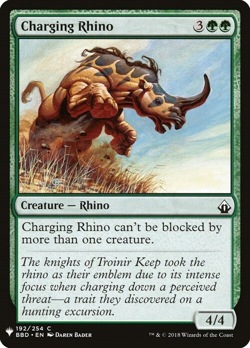 Charging Rhino Card Front