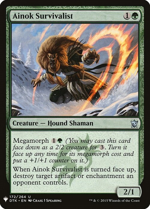 Ainok Survivalist Card Front
