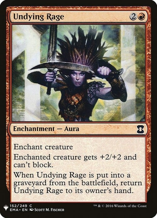 Undying Rage Card Front