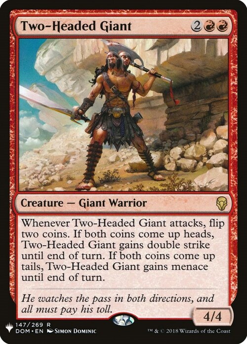 Two-Headed Giant Card Front