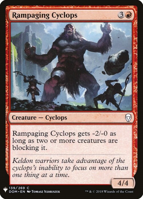 Rampaging Cyclops Card Front