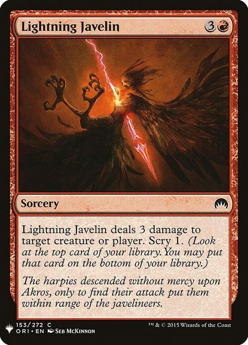 Lightning Javelin Card Front