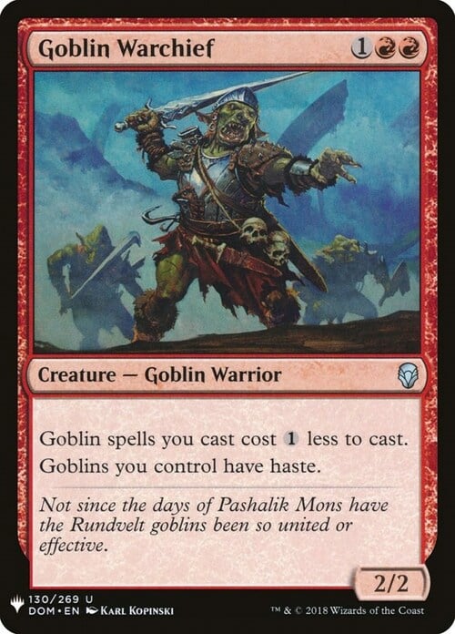 Goblin Warchief Card Front
