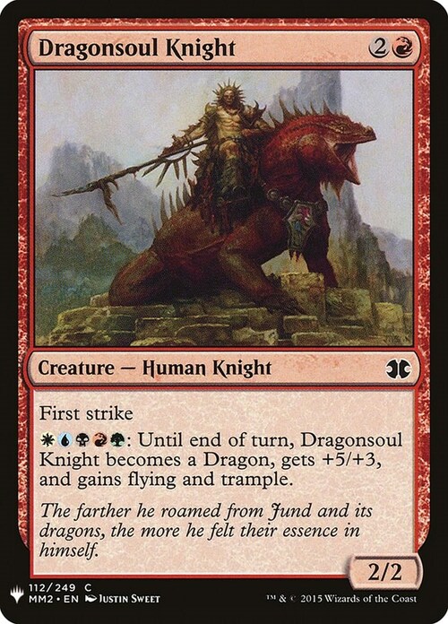 Cavaliere dell'Anima di Drago Card Front