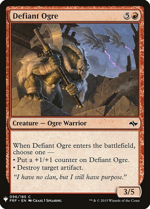 Defiant Ogre Card Front