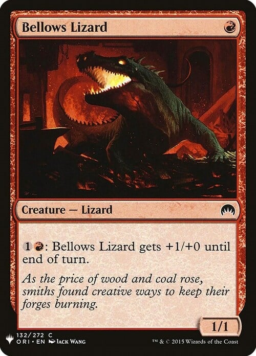 Bellows Lizard Card Front