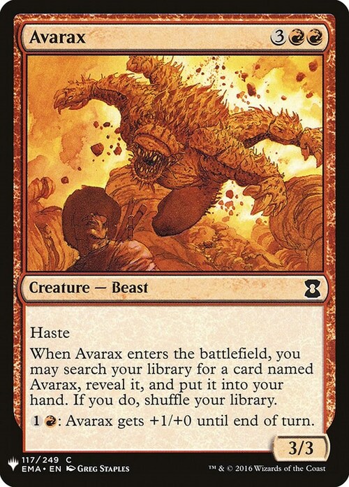 Avarax Card Front
